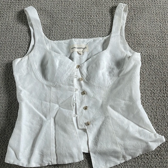 Mara Hoffman Tops - Mara Hoffman Lola Corset Top NWT Tencel Linen